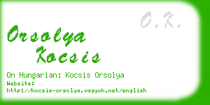 orsolya kocsis business card